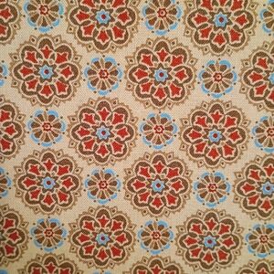 Festive Floral Pattern Cotton Fabric 1 Yard Cut